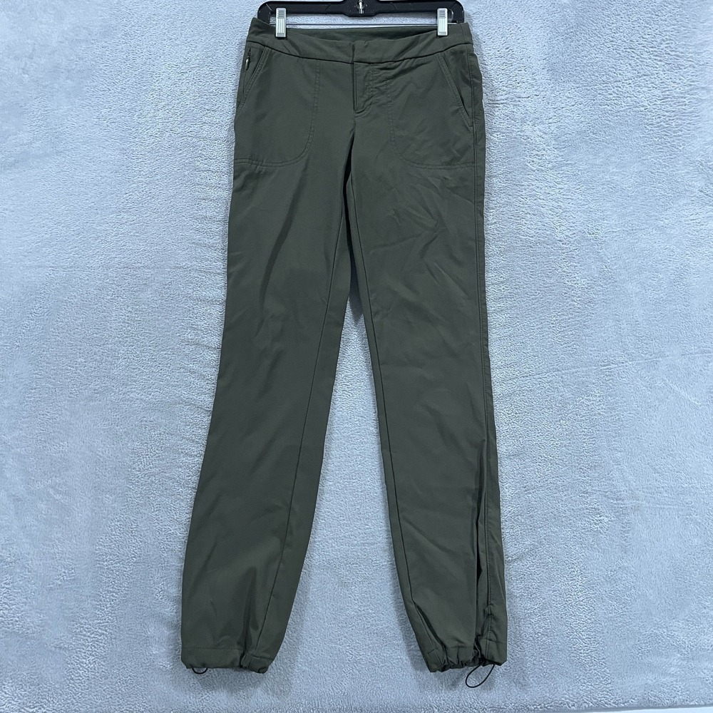 Athleta Jogger Pants Womens Small Military Green Tapered Nylon Windbreaker